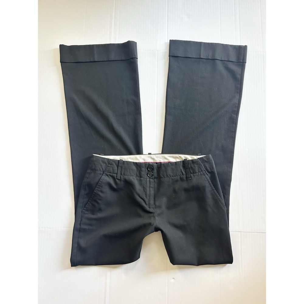 2000s Low Rise Flared Trousers Office Siren Y2K Preppy Parisian Chic